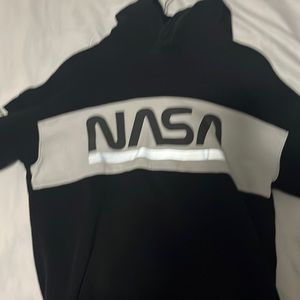 Black and white nasa hoodie never worn